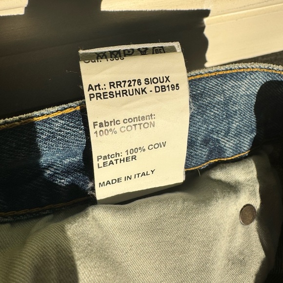 R13 Blue Relaxed Fit Jeans with Vintage Distressing